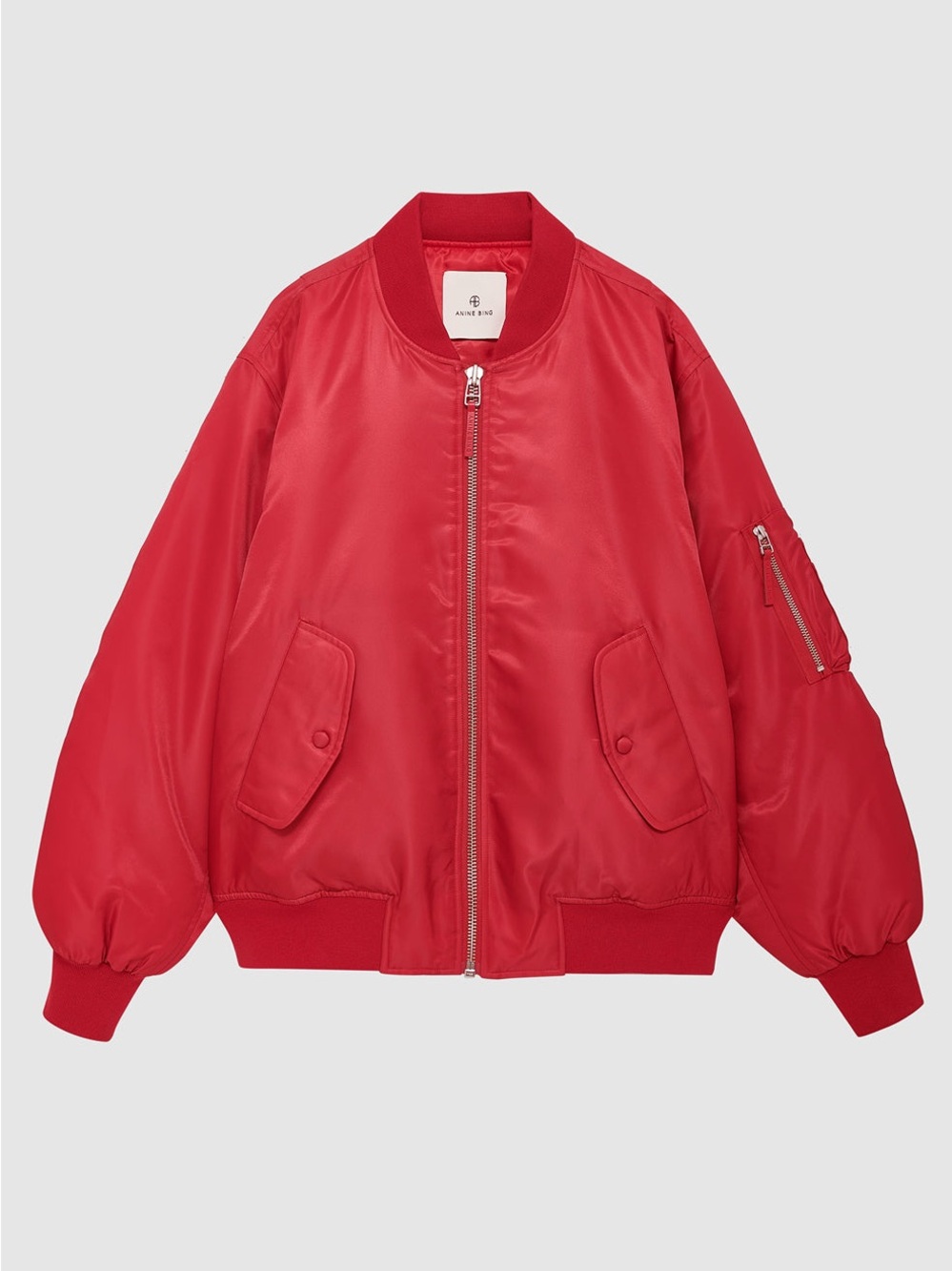 Anine Bing Leon Bomber Jacket Tango Red  Size Xsmall NWT